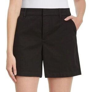 NEW Gloria Vanderbilt Women's Size 10 Black Chino Shorts Cotton/Spandex